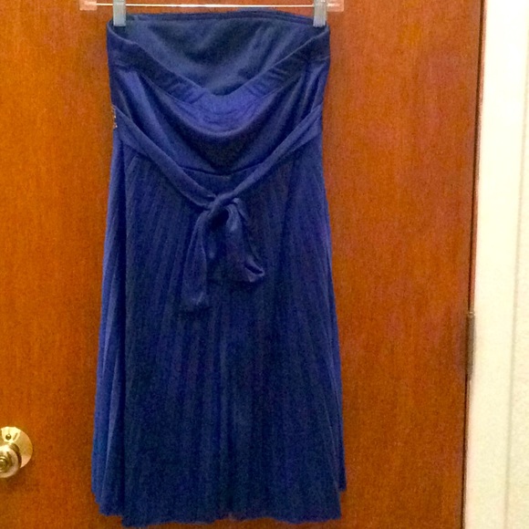 Strapless Beautiful Blue with Beading Dress - Sz S - Picture 6 of 6